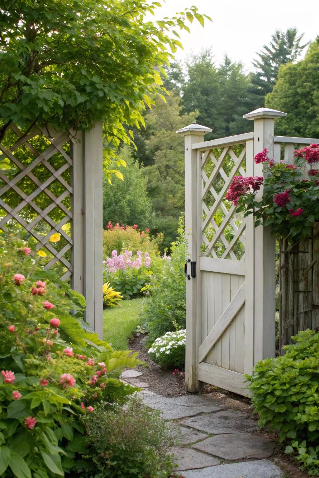 Diagonal lattice: style and privacy hand in hand.