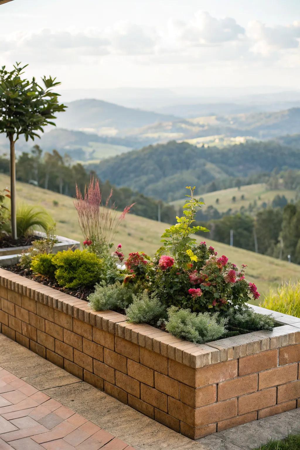 Planters that enhance the view.