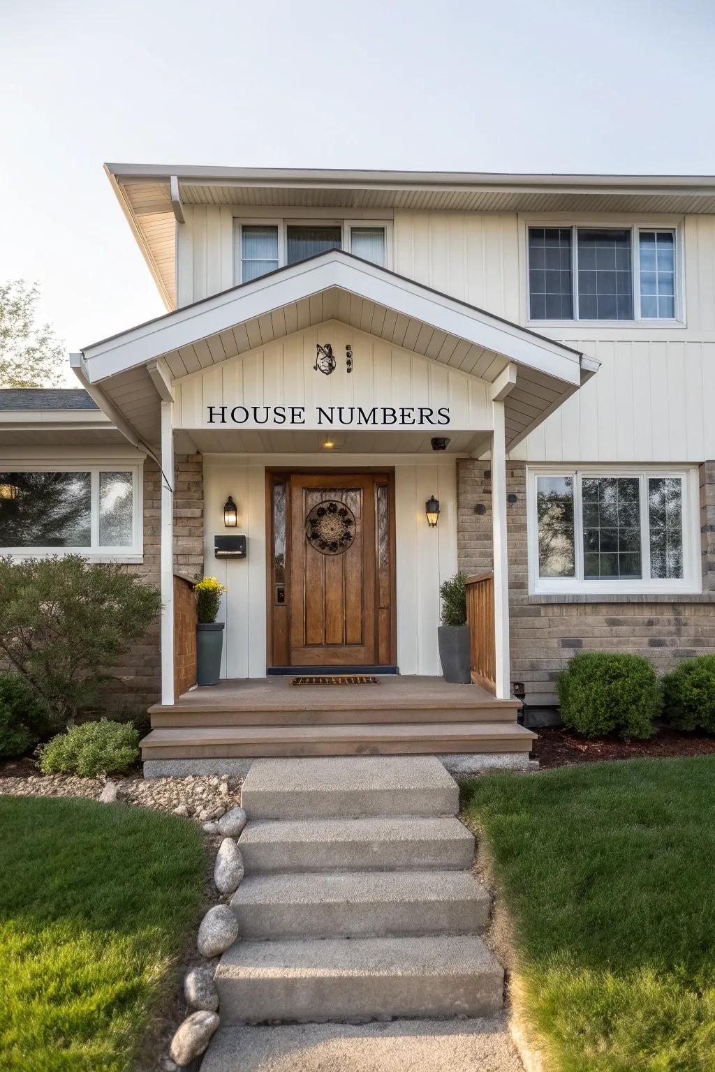 House numbers that stand out.