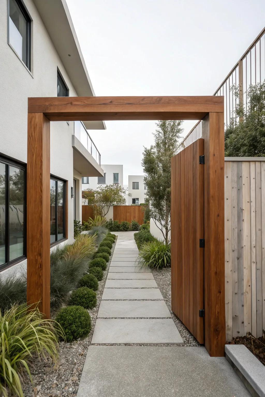 Modern minimalist design for a sleek entrance.