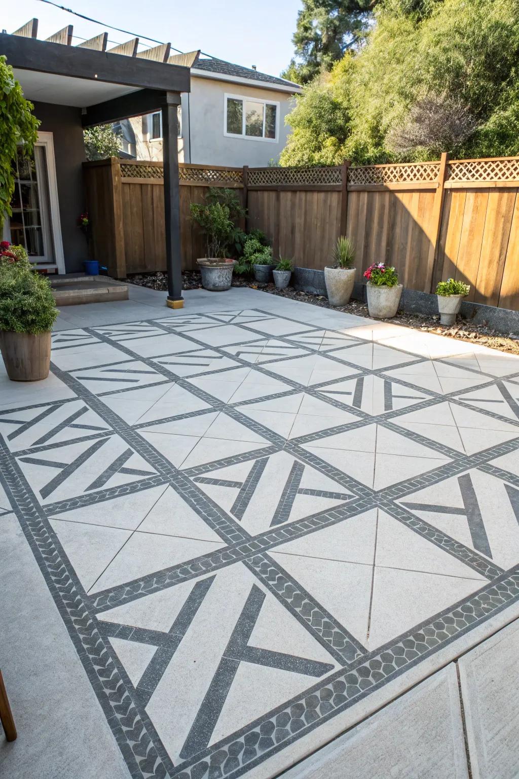 Geometric patterns add visual interest and modern flair.