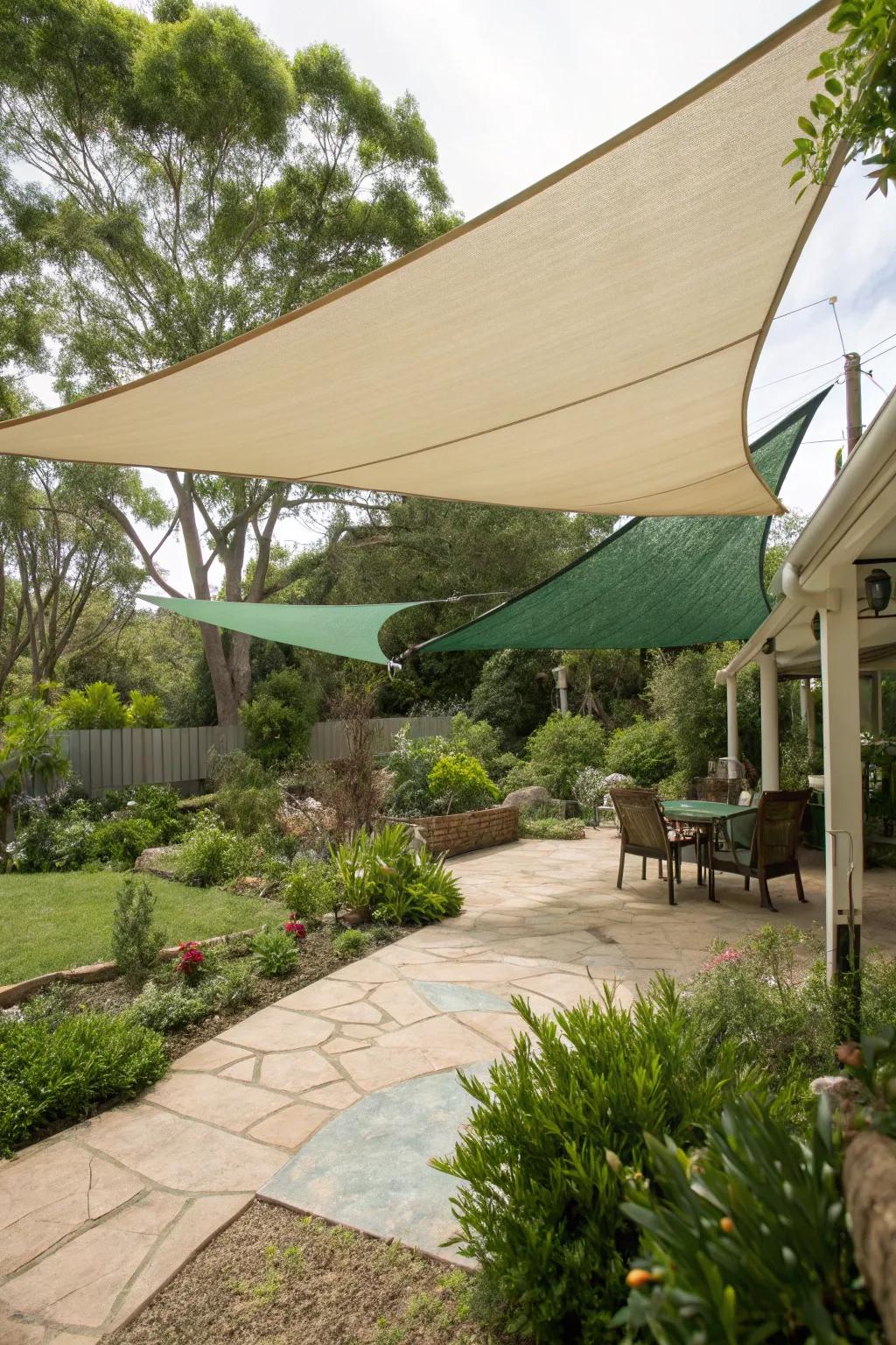 Achieve harmony with coordinated sail colors.