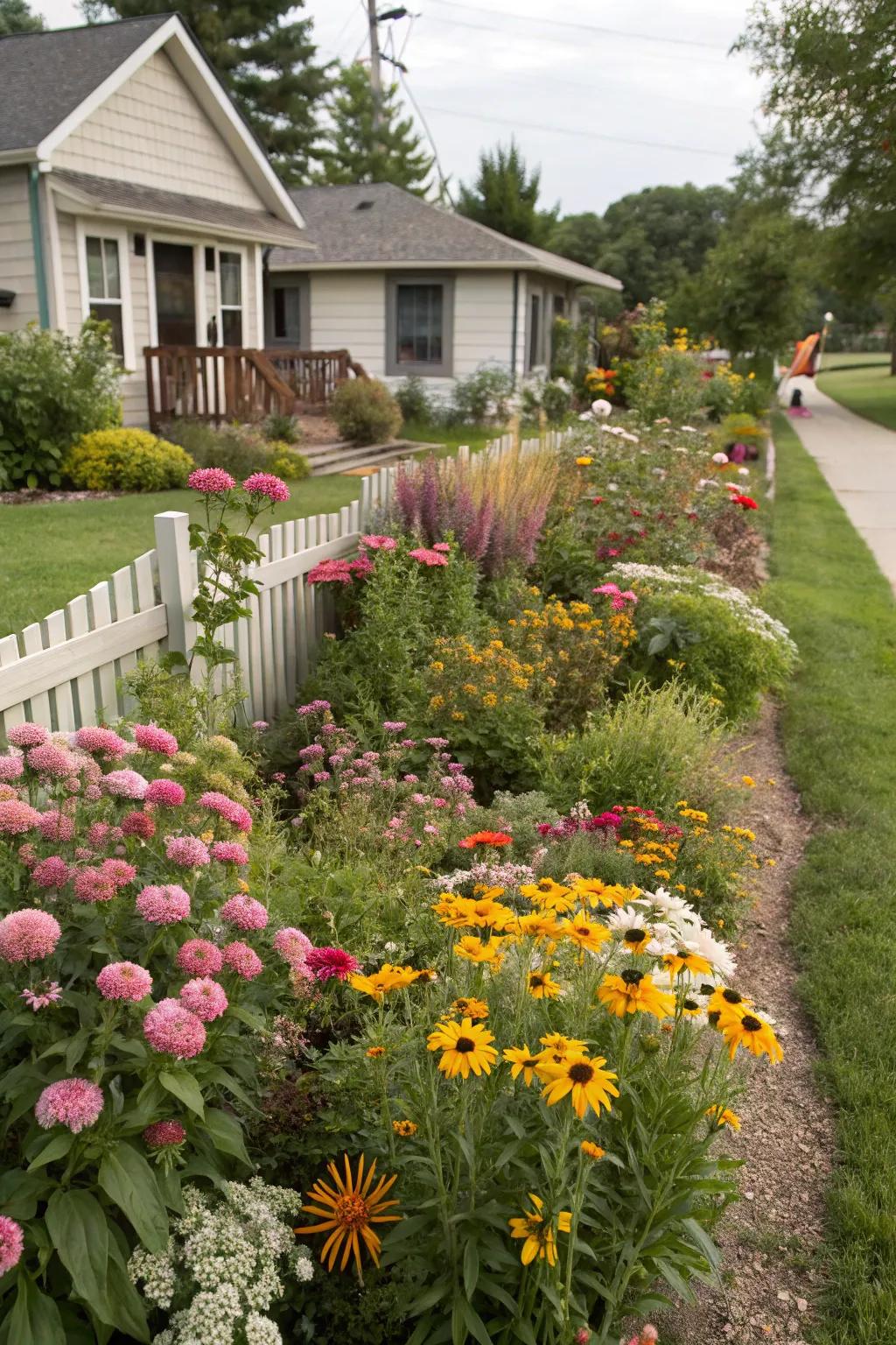 Seasonal plantings that keep the front yard vibrant all year round.