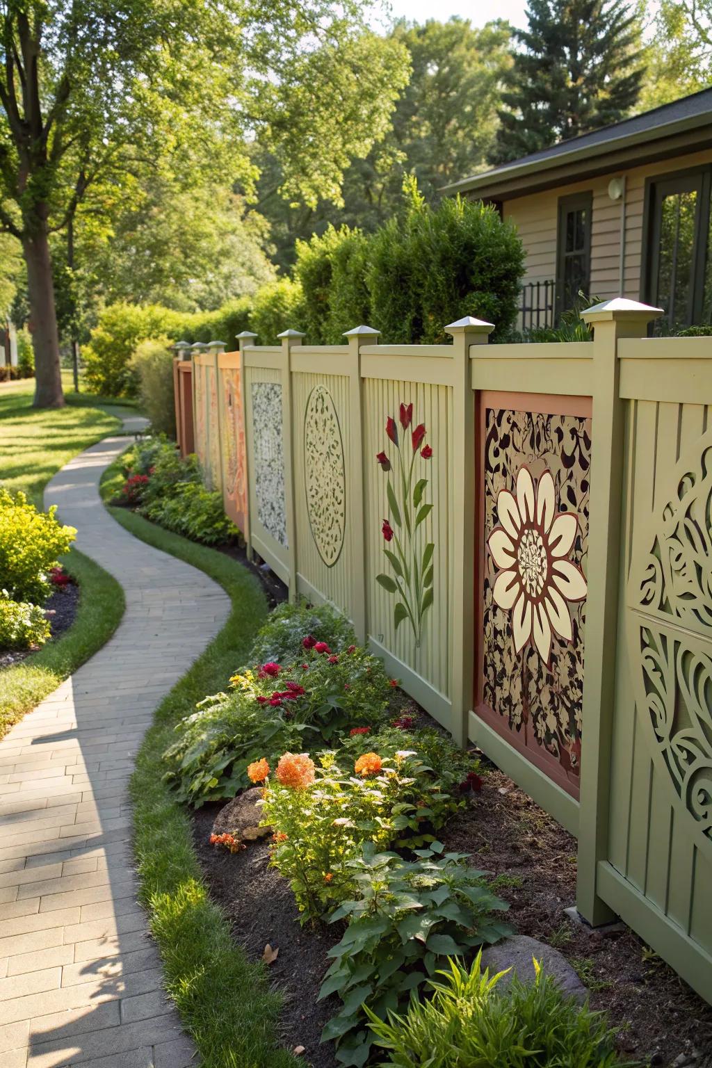 Artistic panels turn your fence into a statement piece.