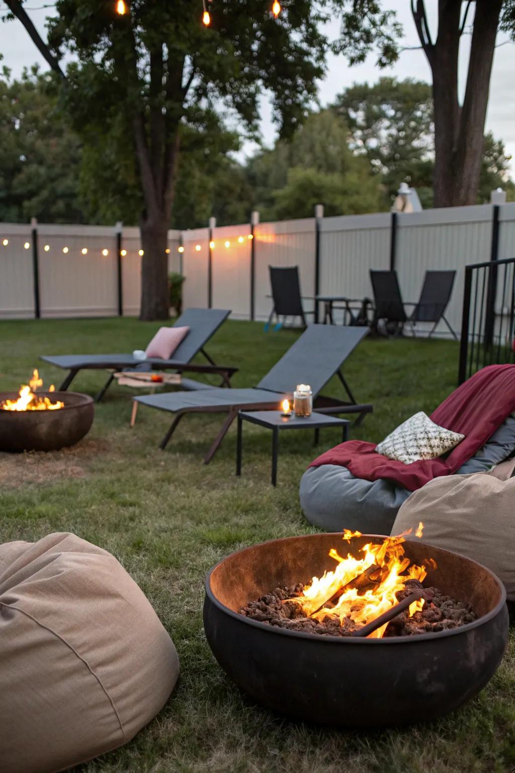Portable fire bowls offer warmth wherever you need it.