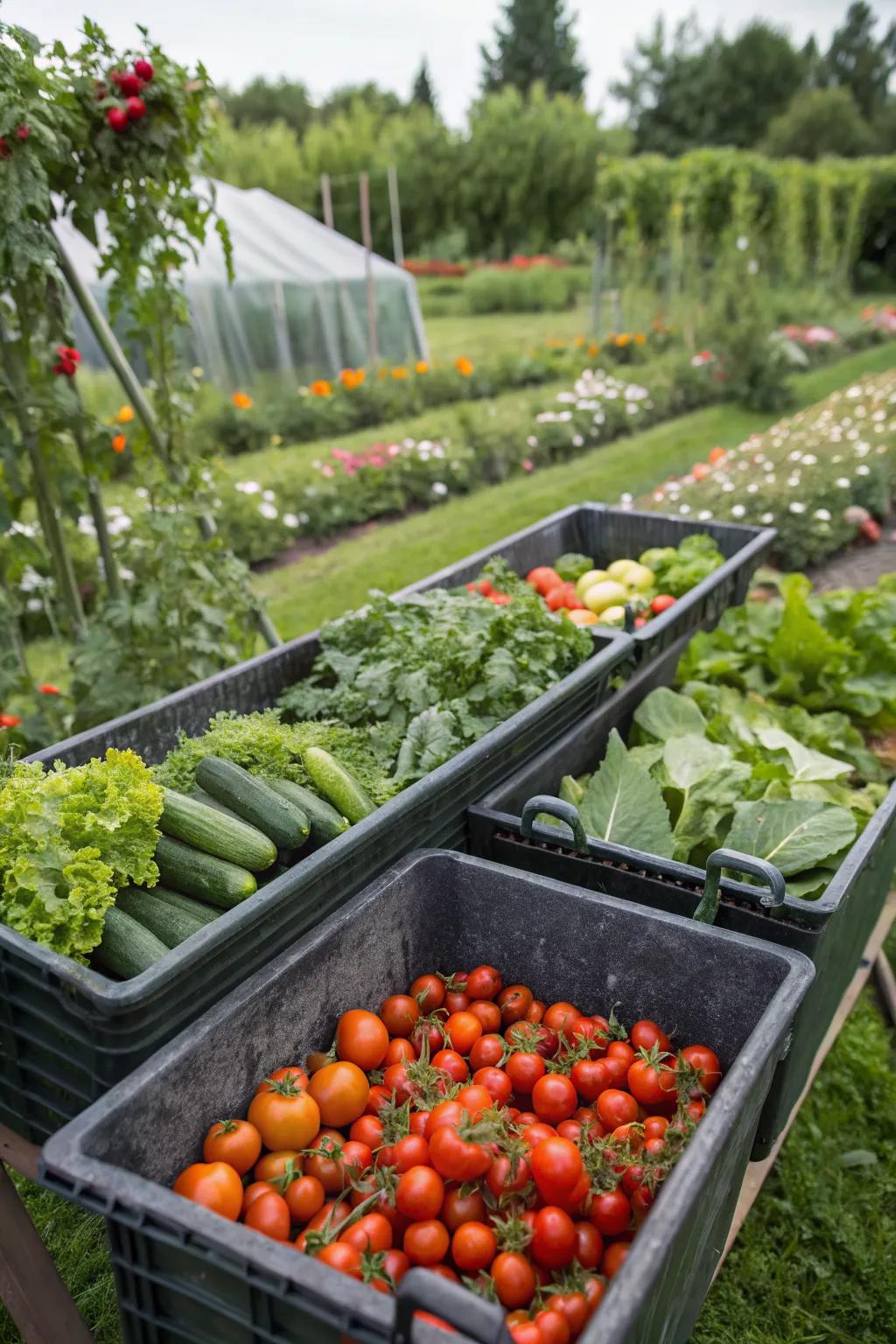 Portable containers offer flexibility for dynamic gardening.