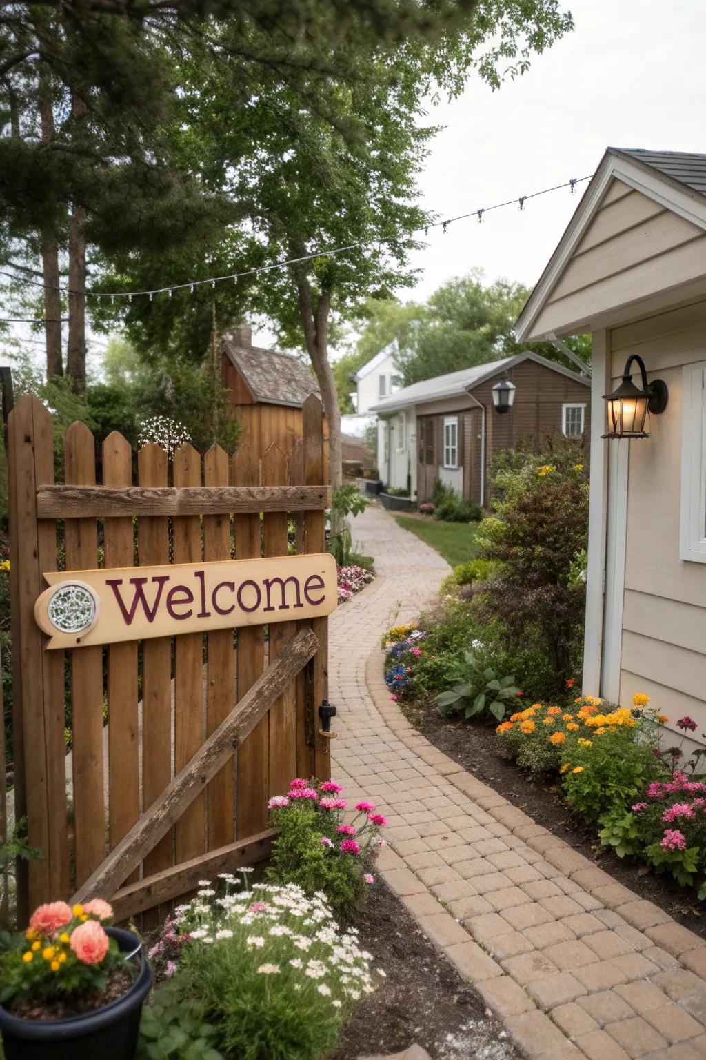 Creative welcome signs set the tone for an exciting celebration.