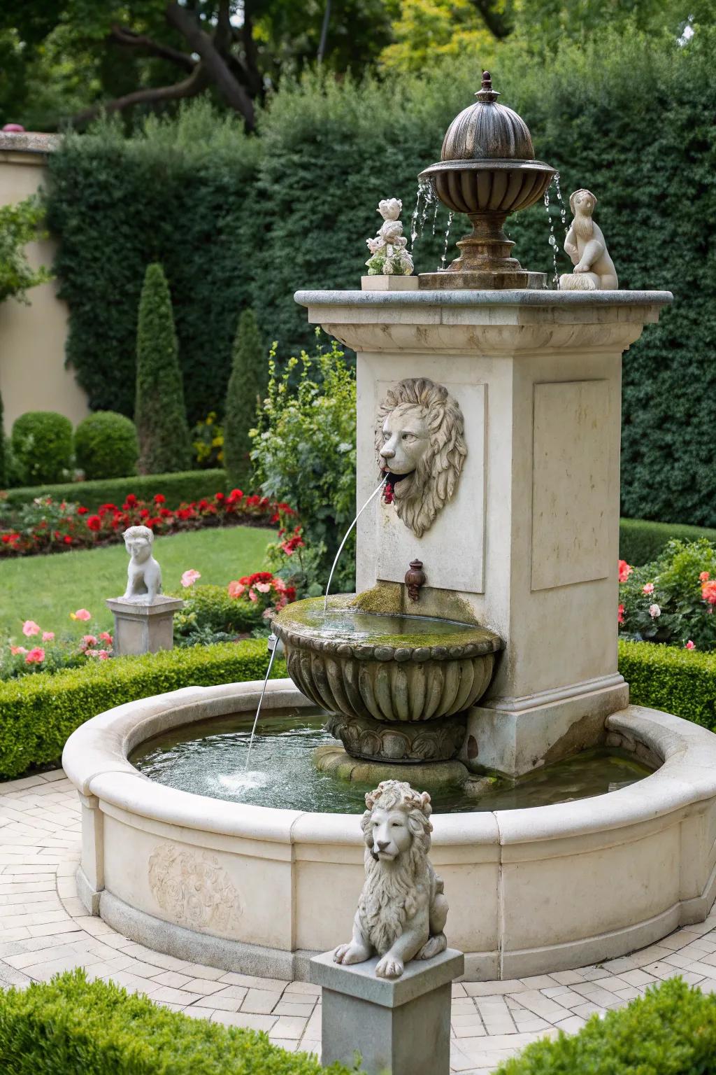 Thematic fountains add personal charm to your garden.