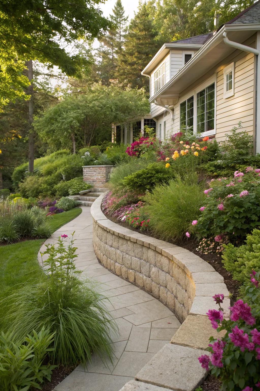 Curved walls offer elegance and flow.