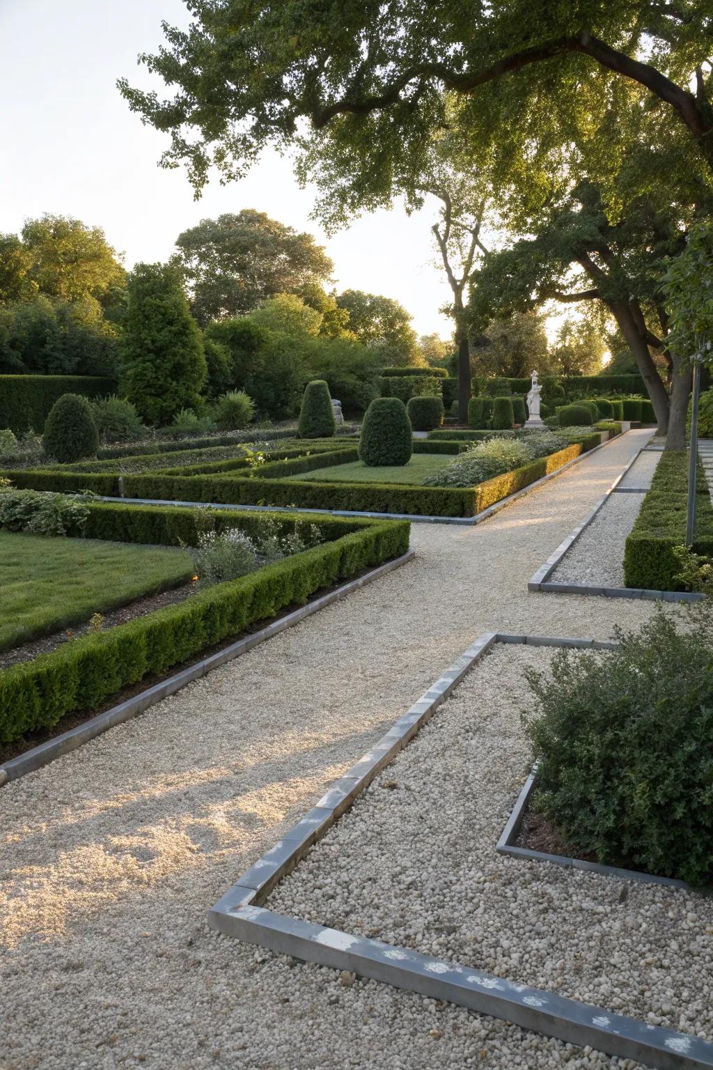 Edging keeps gravel gardens tidy and well-defined.