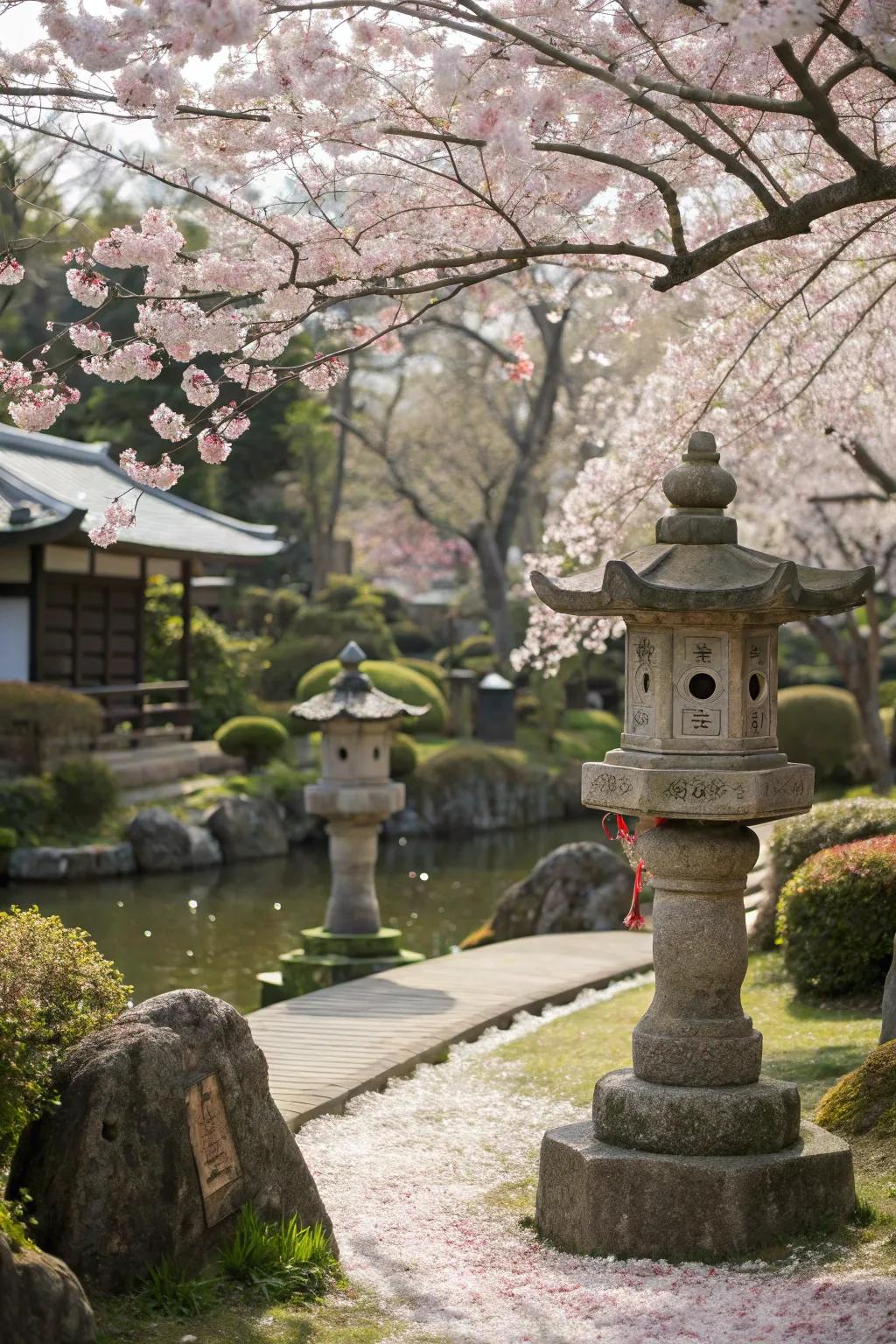 Cherry blossoms provide stunning seasonal color and a sense of renewal.