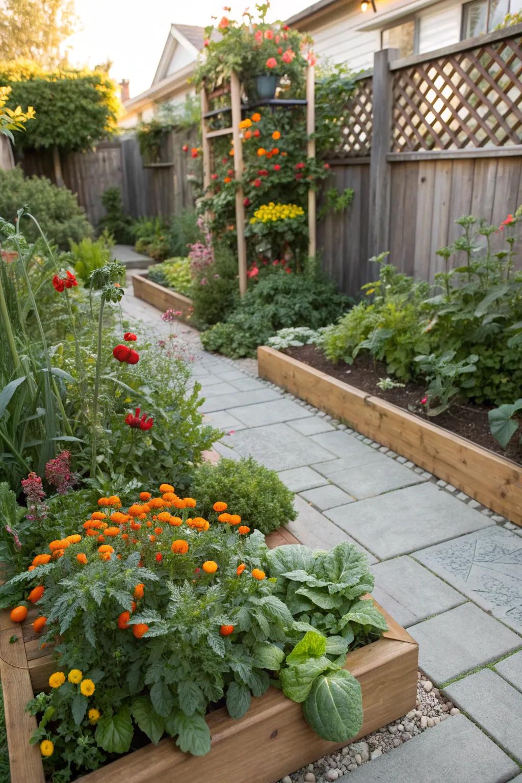 Edible landscaping offers beauty and bounty in one compact space.