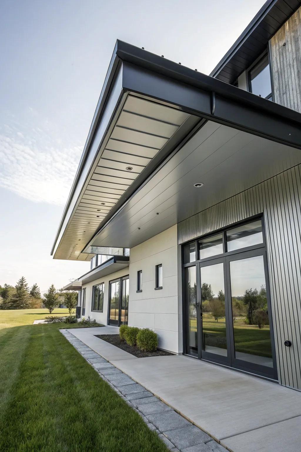 Metal offers a sleek, modern edge to home exteriors.
