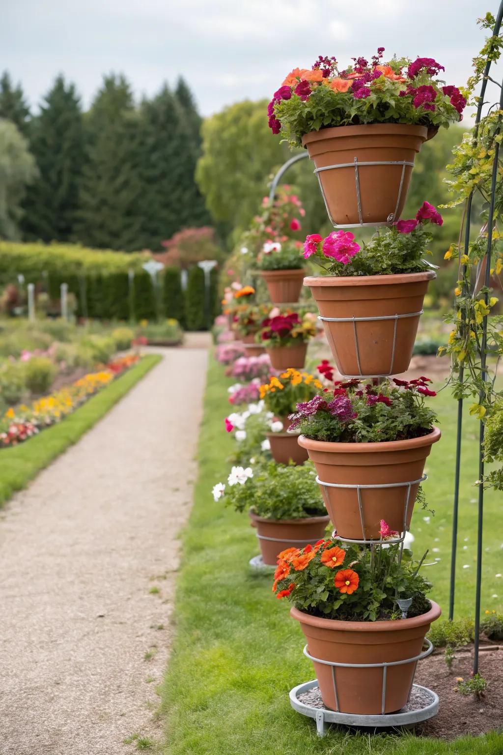 Floating florals create a magical garden experience.