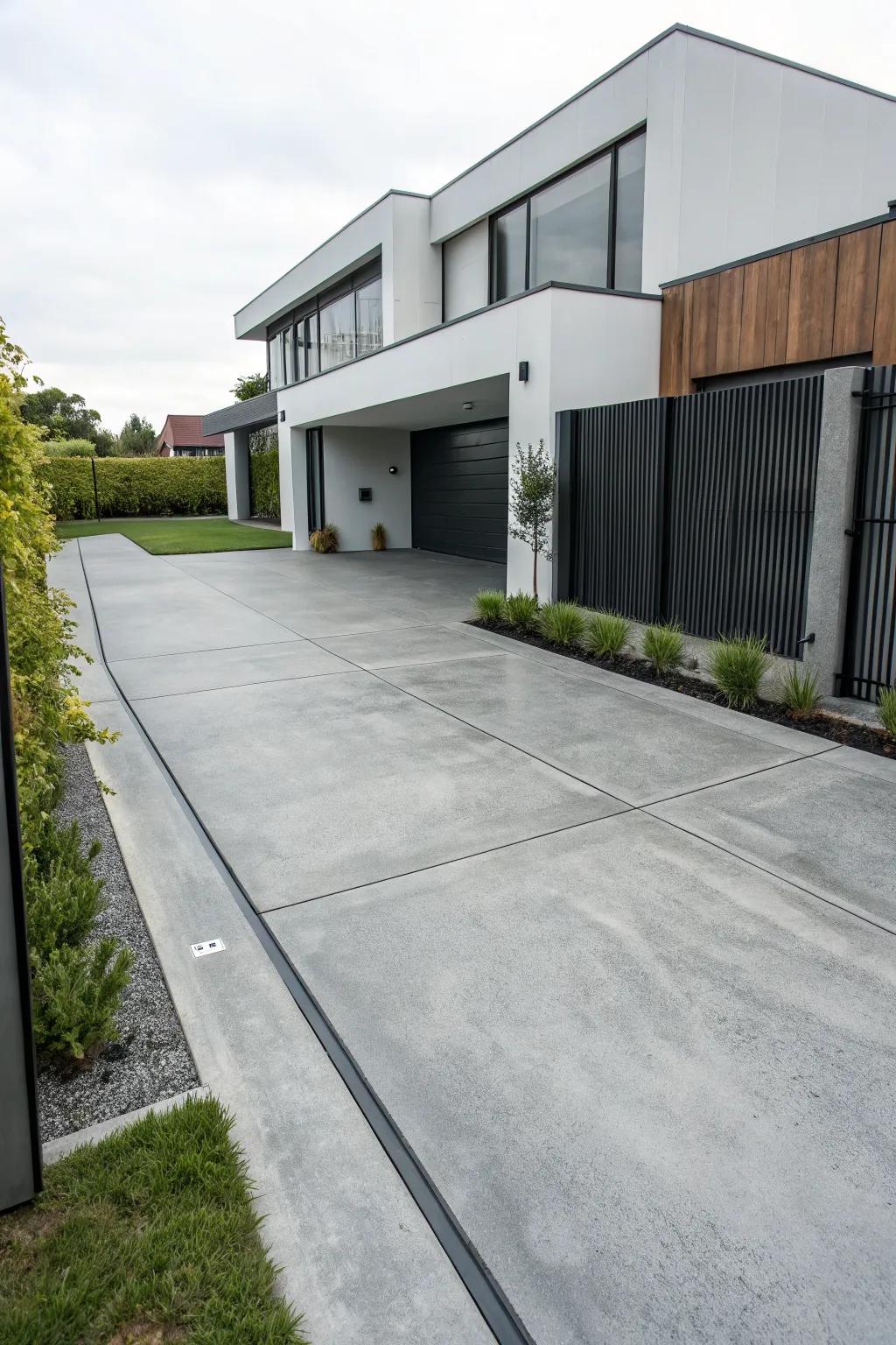 Modern gray tones provide a sleek, sophisticated look.