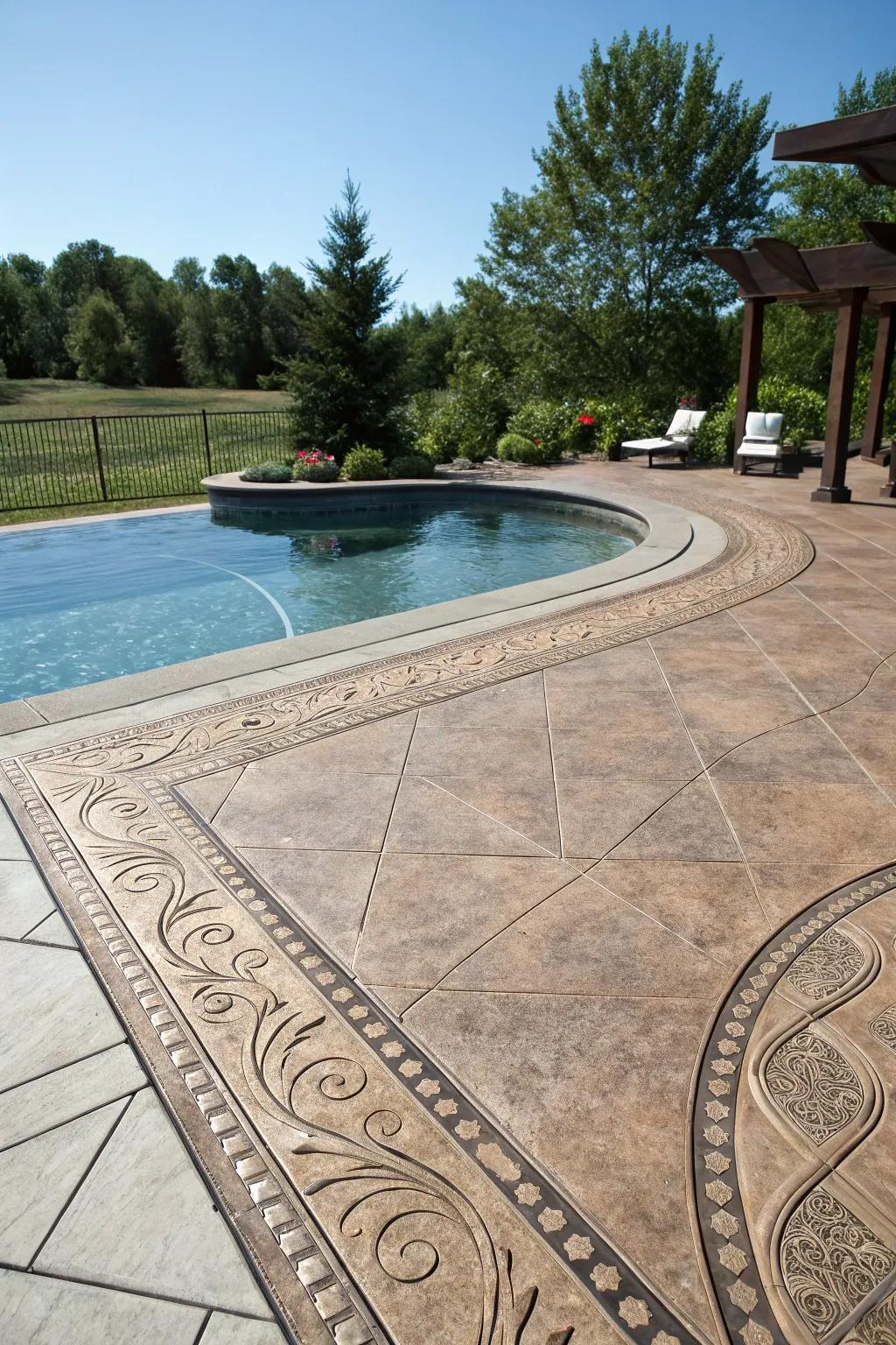Borders add definition and elegance to your pool deck.