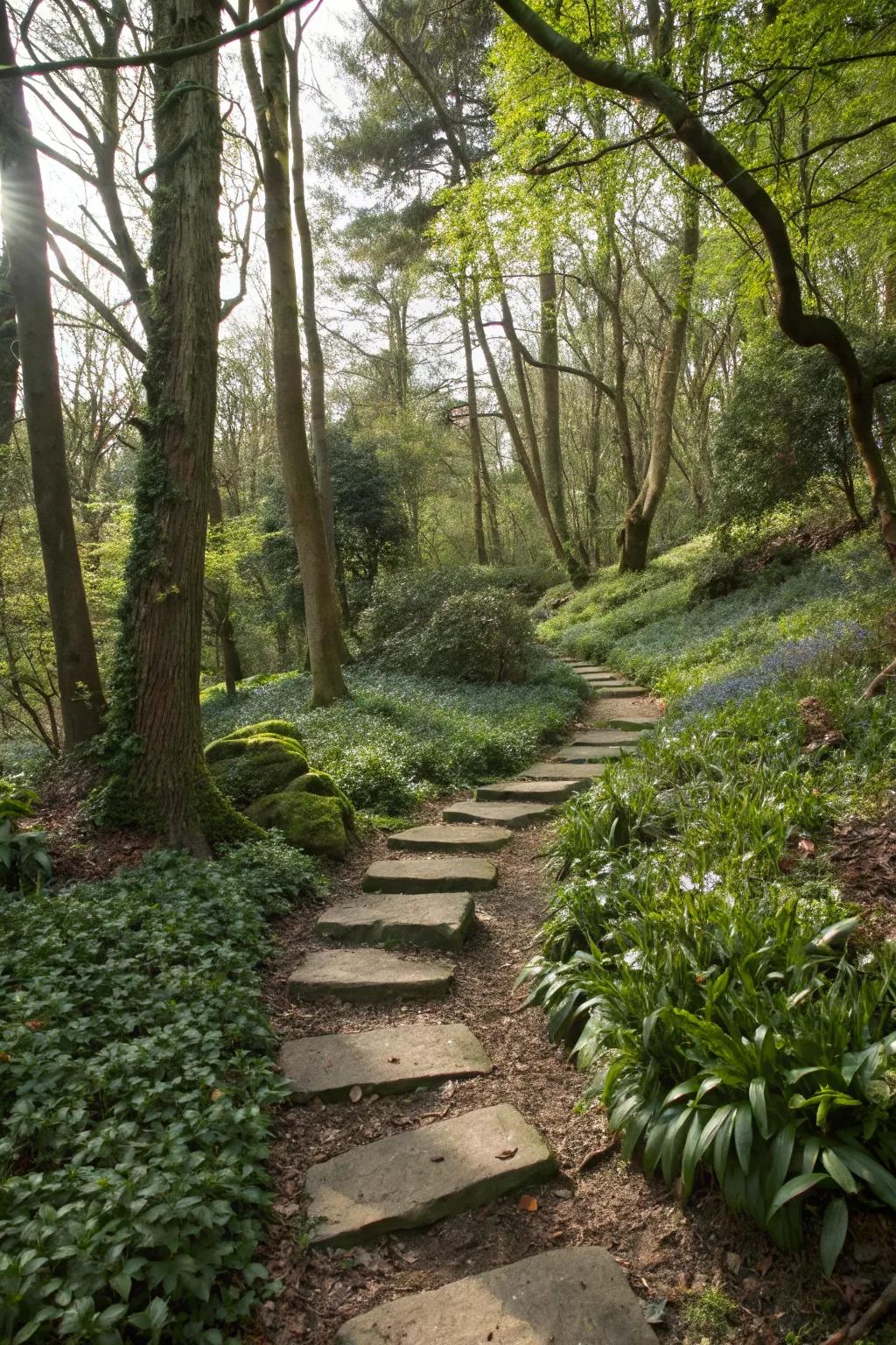 Woodland trails invite exploration and wonder.