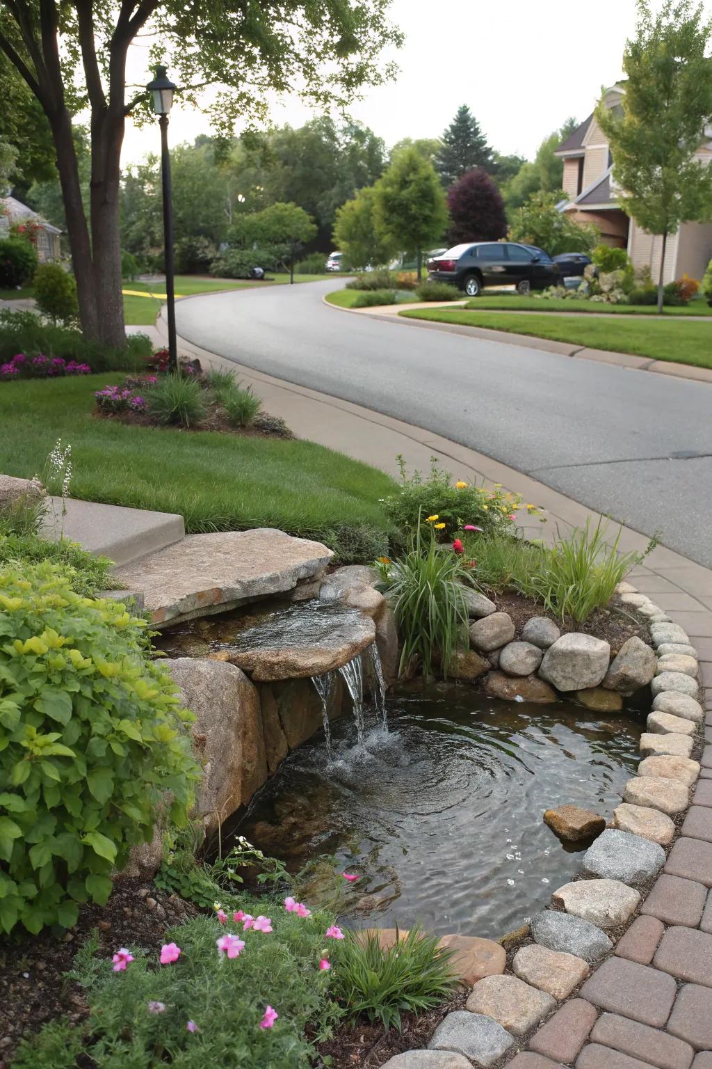 A water feature brings tranquility to your landscape.