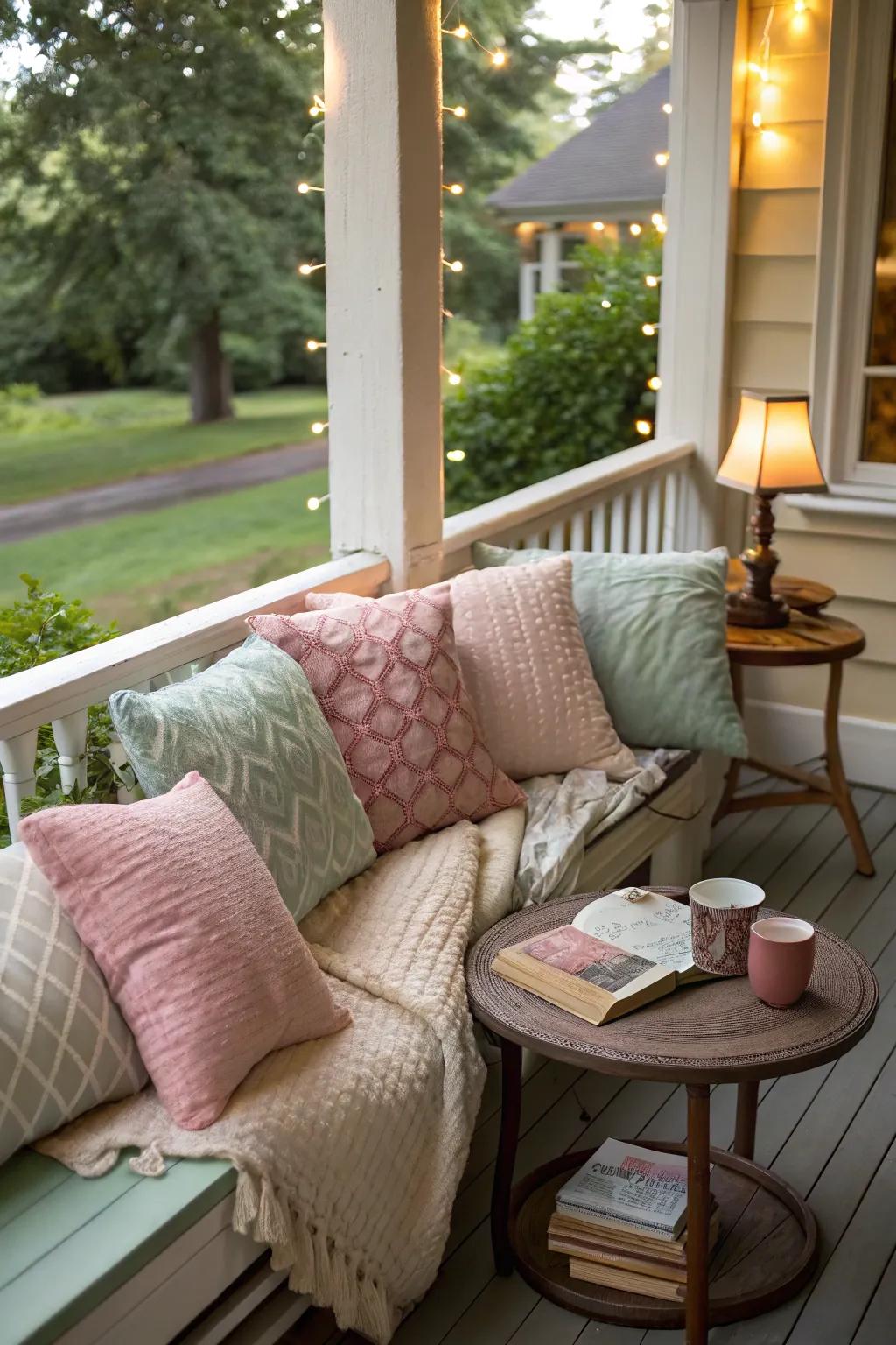A cozy nook invites relaxation and conversation.