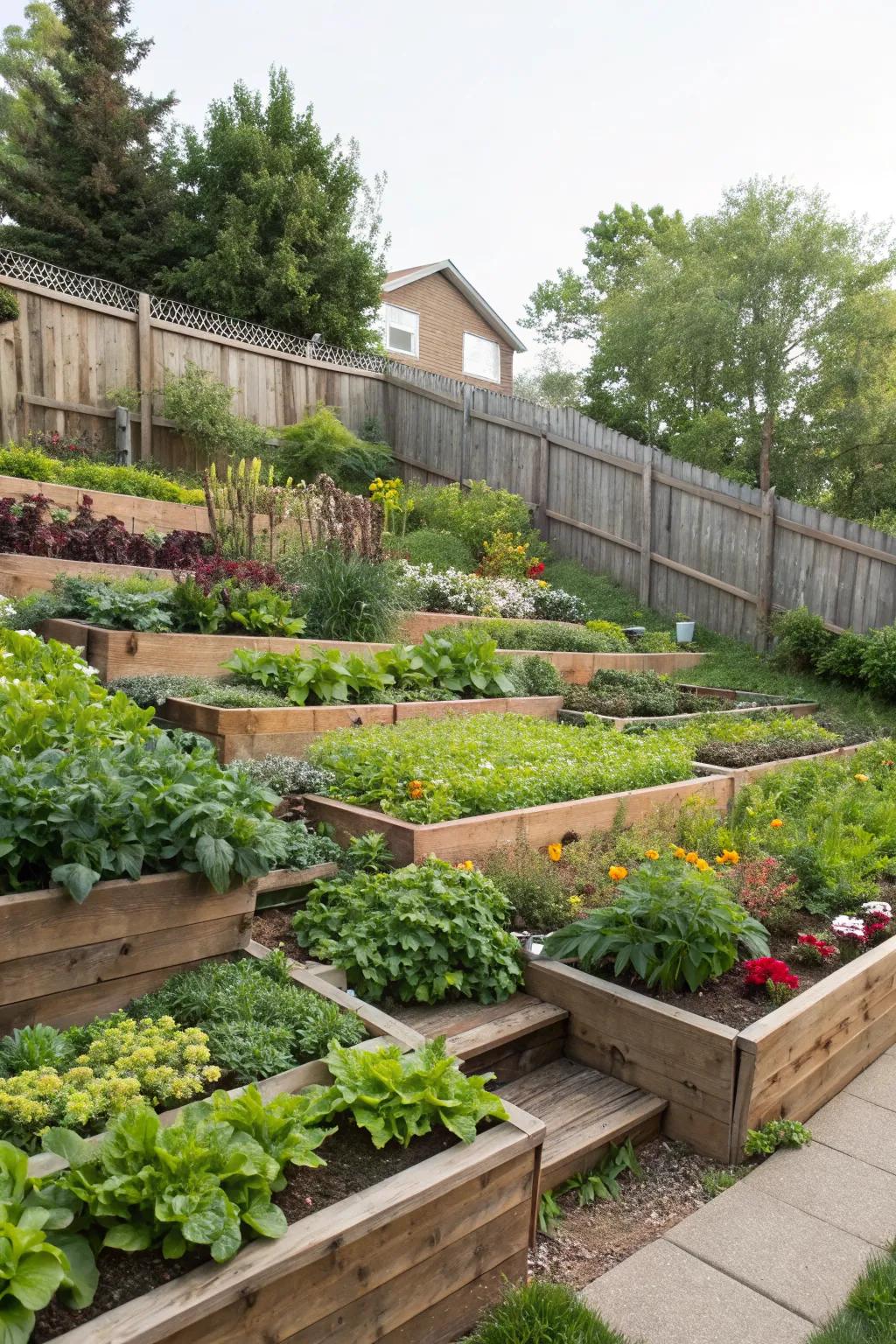 An edible garden adds flavor and freshness.