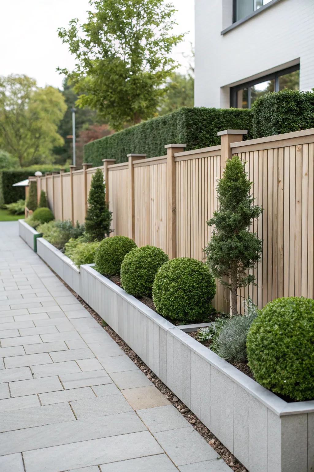 Minimalist fences emphasize simplicity and functionality.