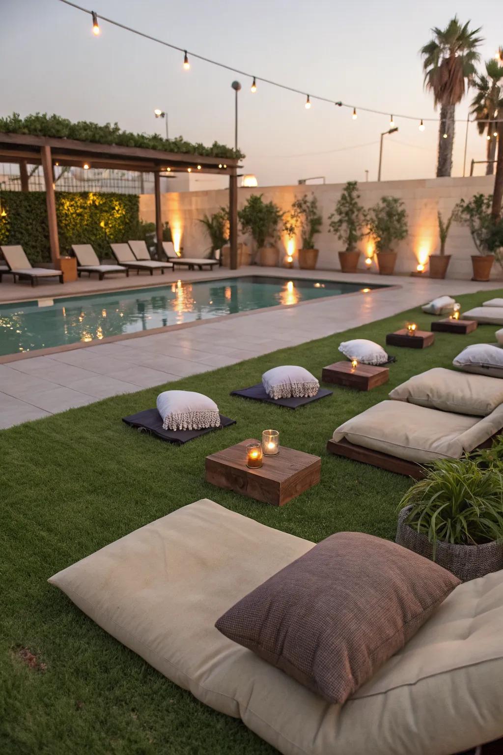 Meditative spaces offer peace and tranquility.