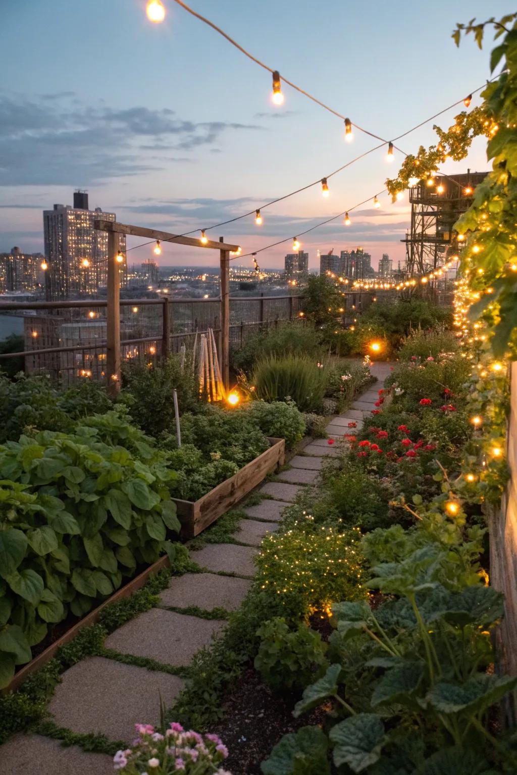 Illuminate your garden with enchanting lighting.