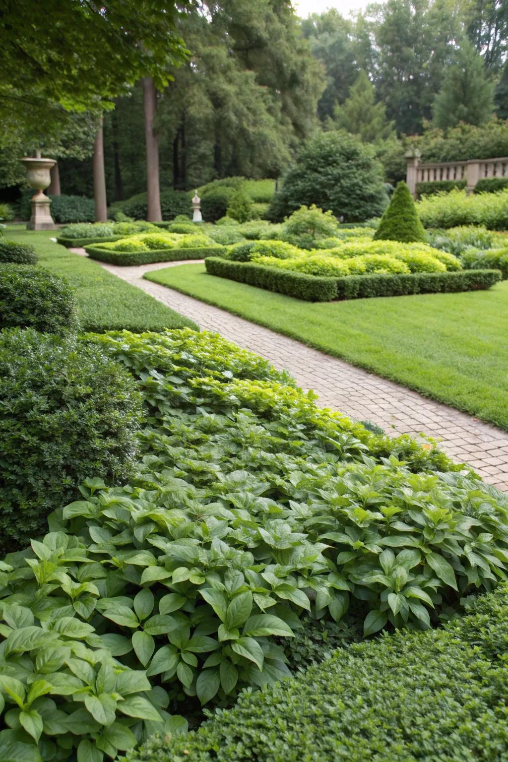 Ground covers that create a lush, low-maintenance landscape.