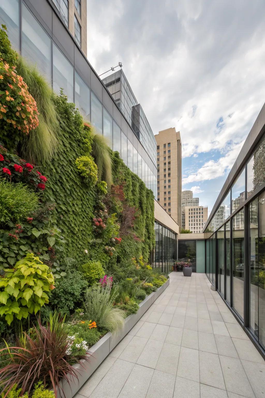 Living walls turn spaces into lush retreats.