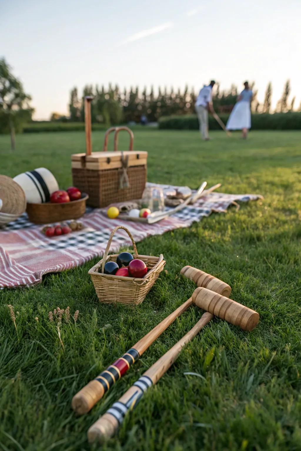 Vintage games add an element of fun and nostalgia to your picnic.