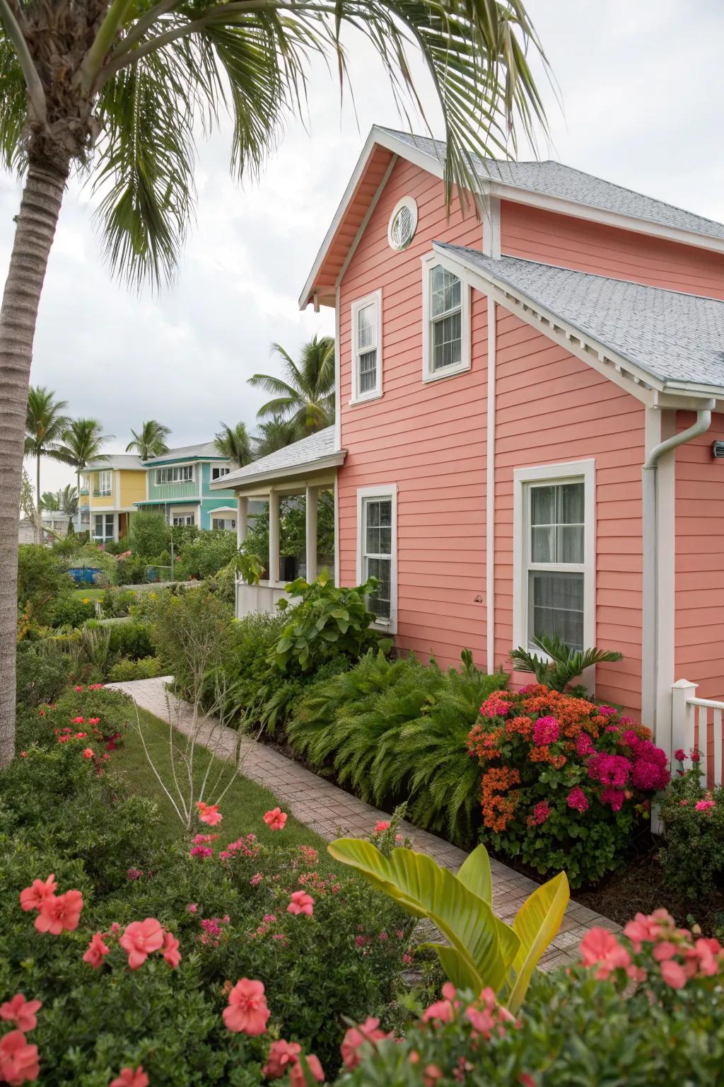 Coral pink makes a bold, vibrant statement.