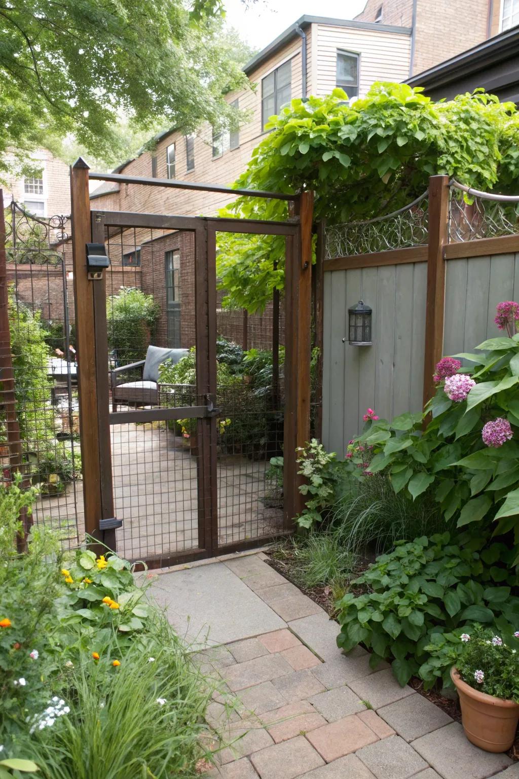 A perfect blend of privacy and openness in an urban garden setting.