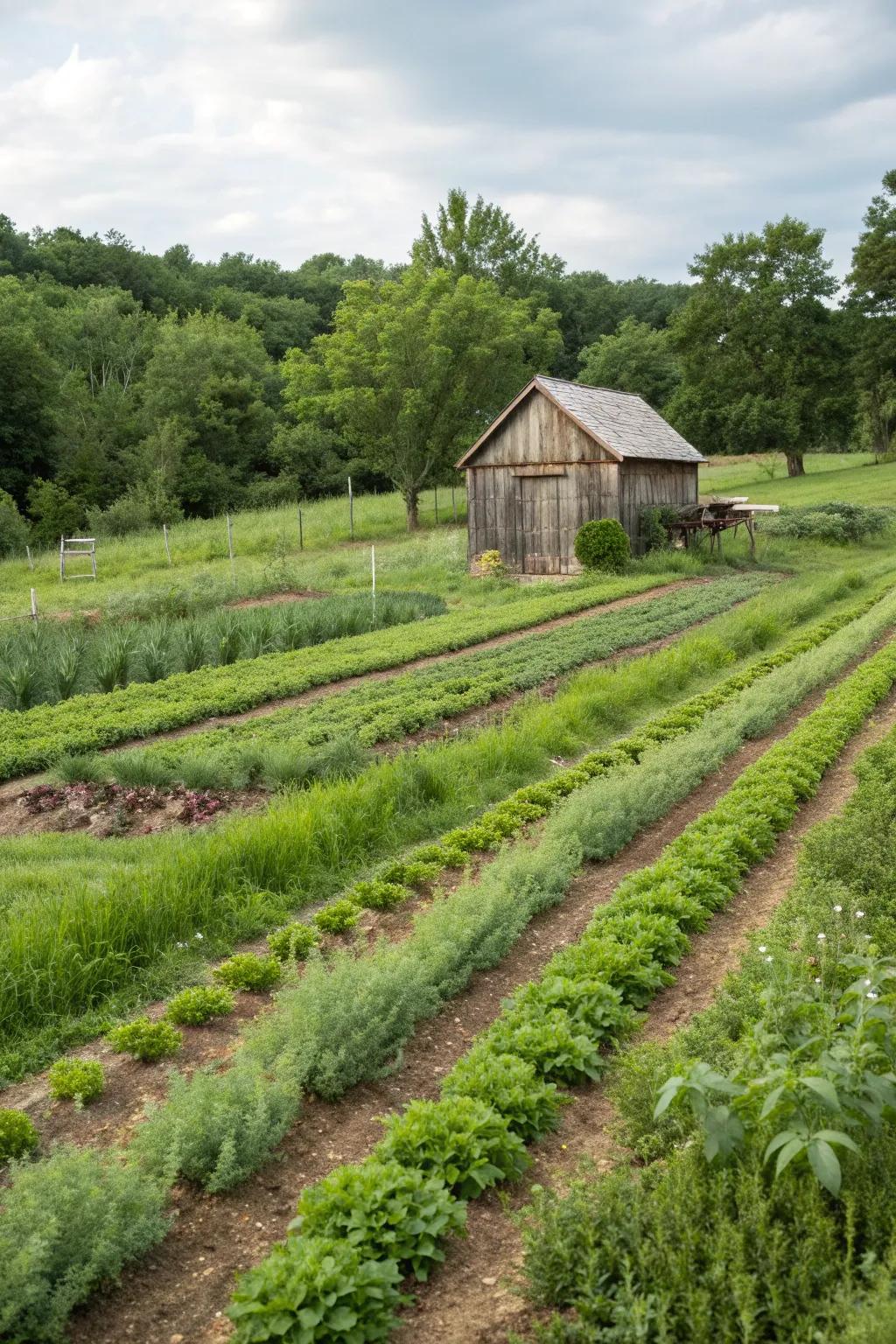 A specialty crop farm thriving with unique produce.
