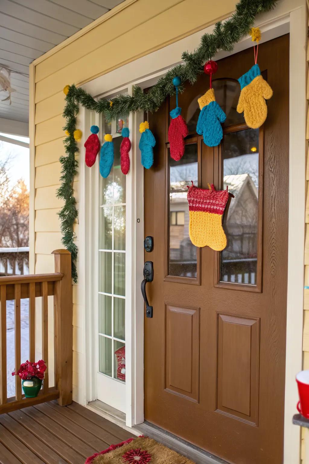 Add warmth with a mitten-themed decoration.