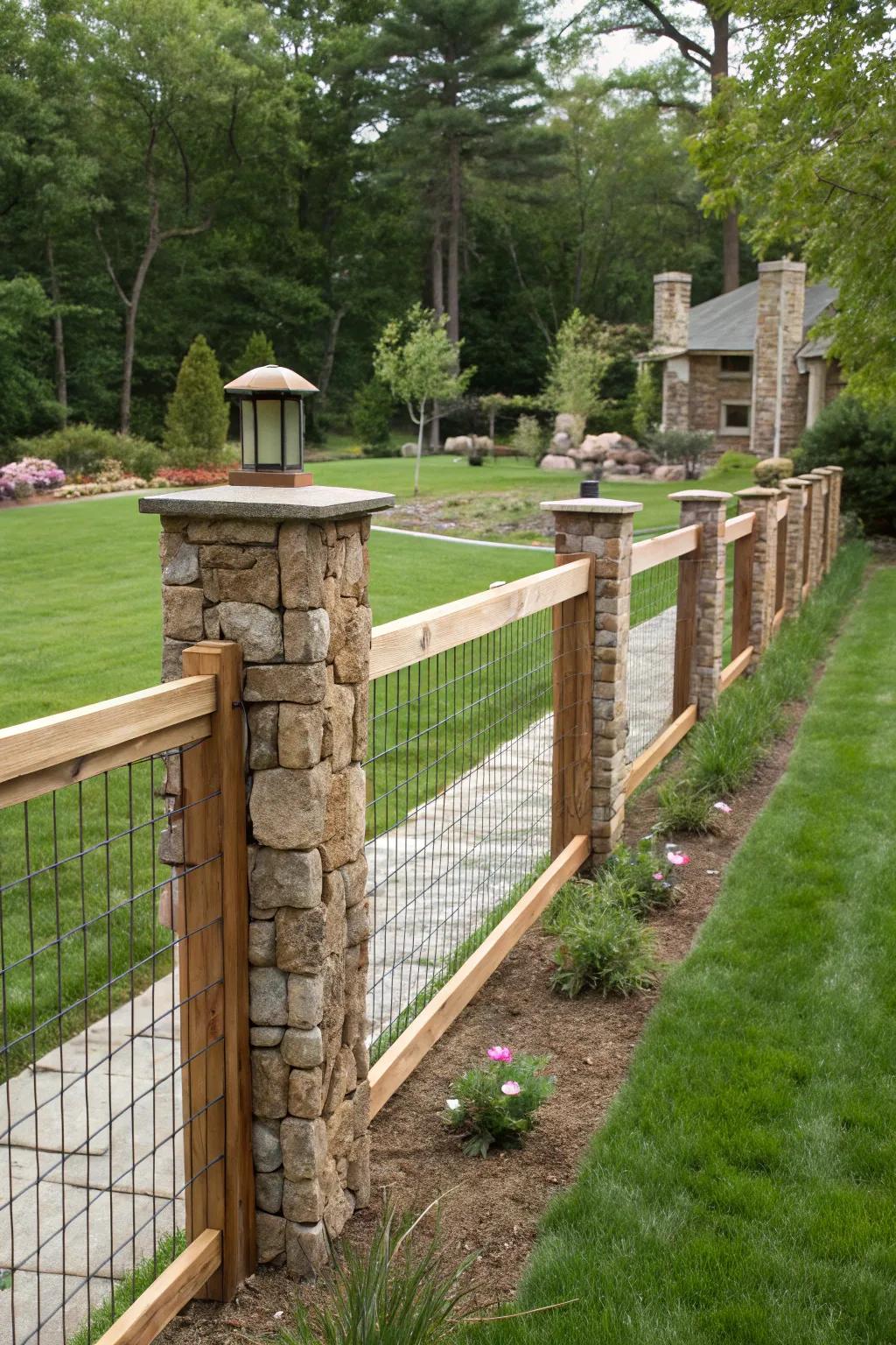 Stone and wood come together for a stunning effect.