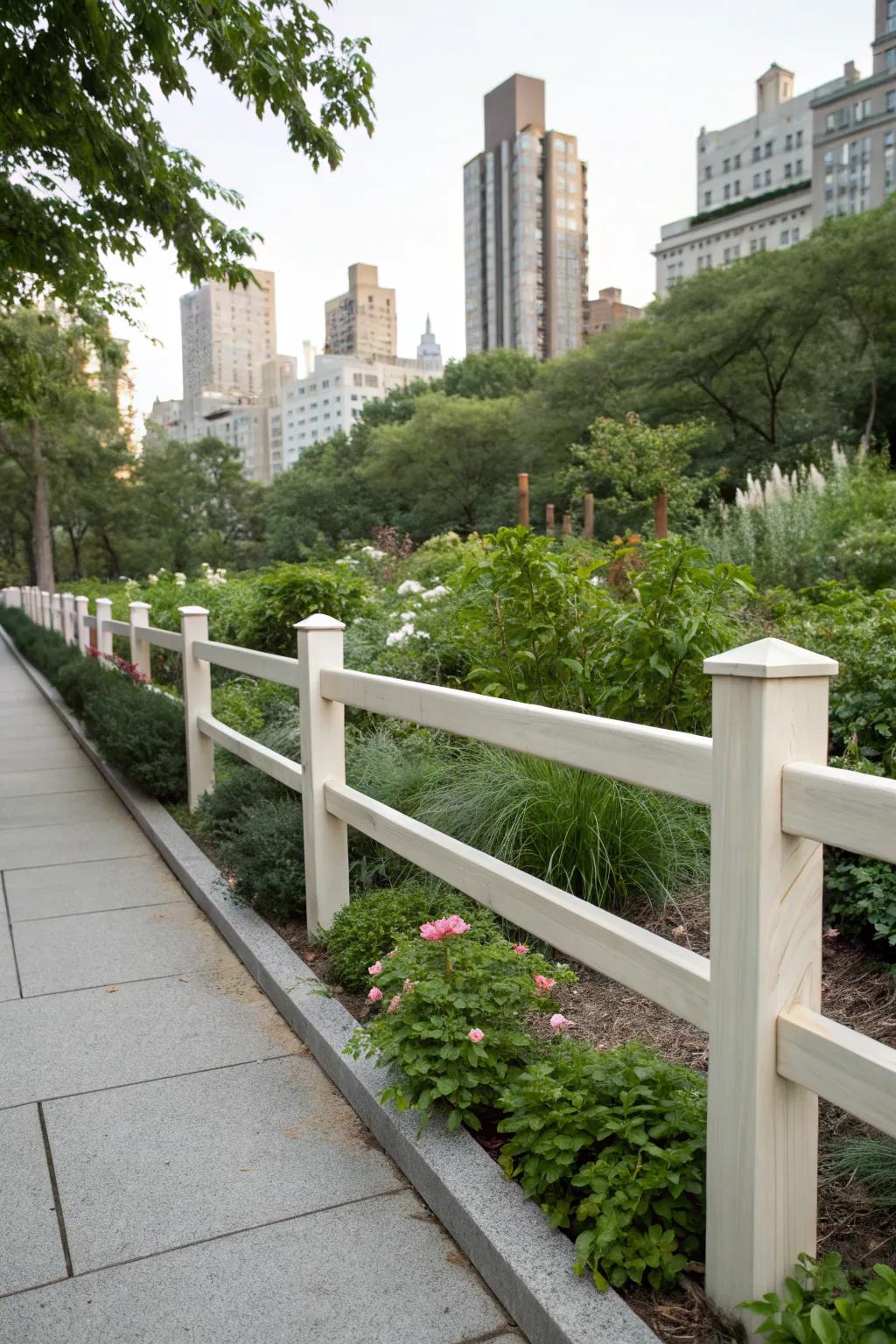 Minimalistic design brings a modern touch to the outdoor space.