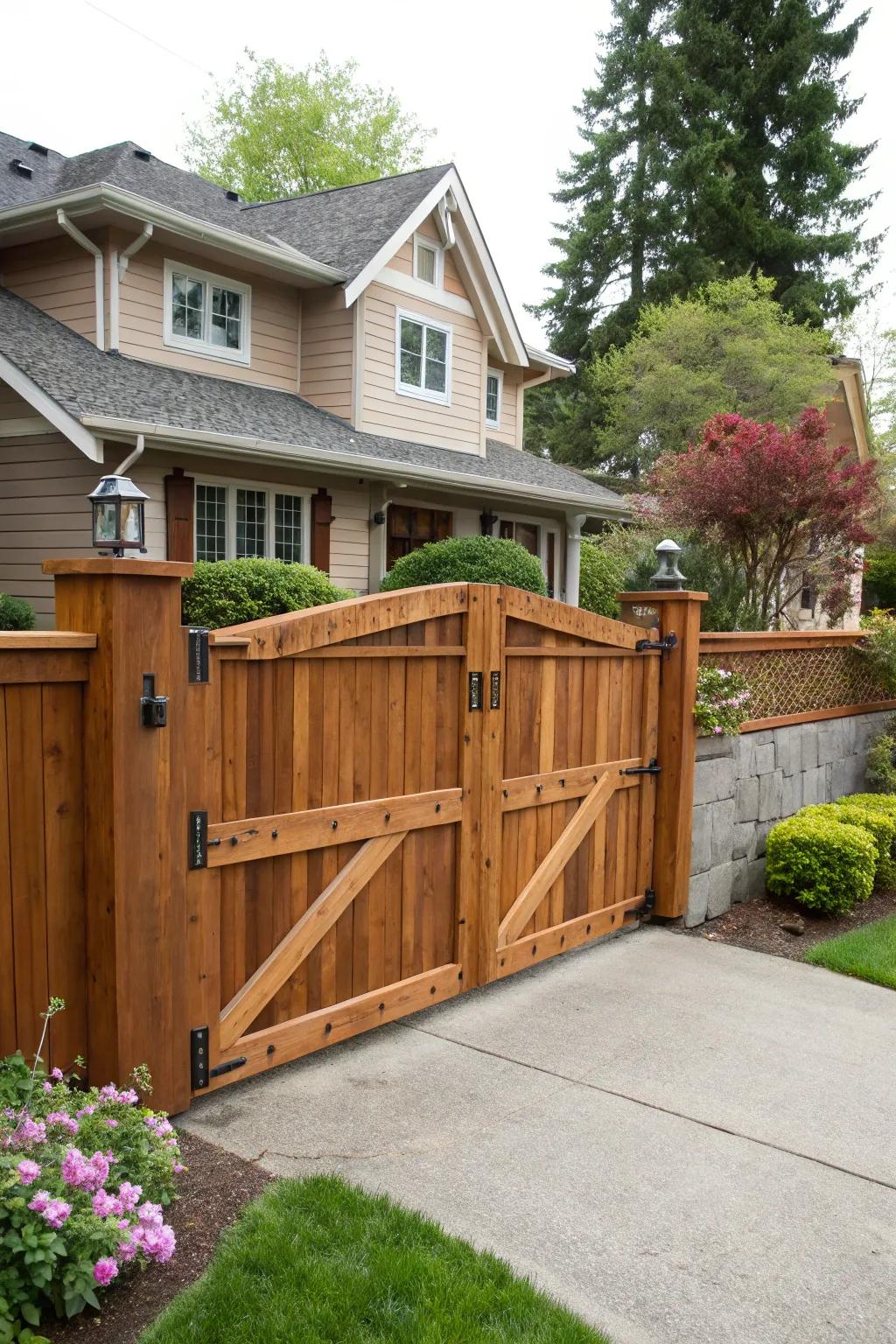 A solid gate offering privacy without compromising on style.