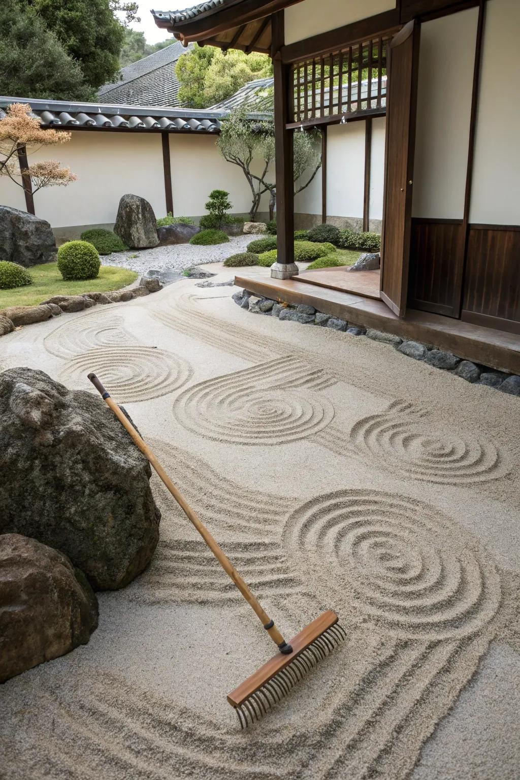 Cultivate calm with a zen sand garden.