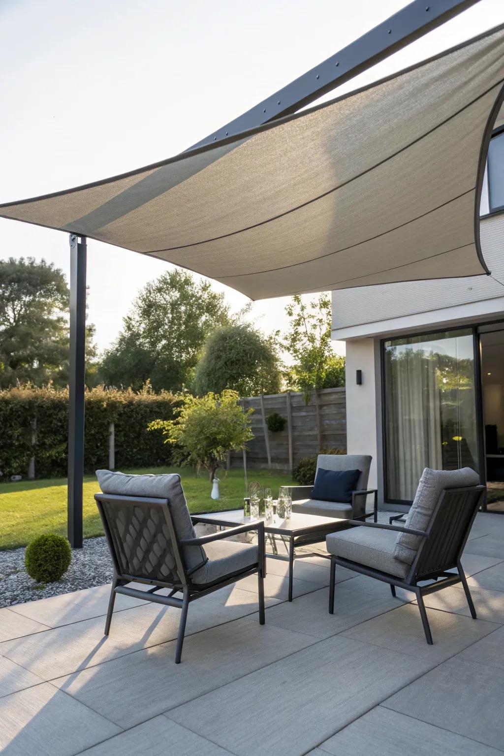 Stay cool with a stylish and versatile shade sail.