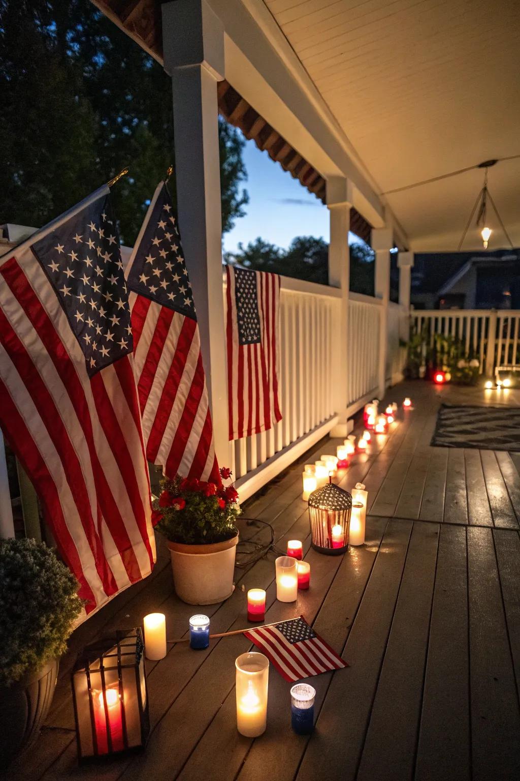 Candlelight adds warmth and coziness.