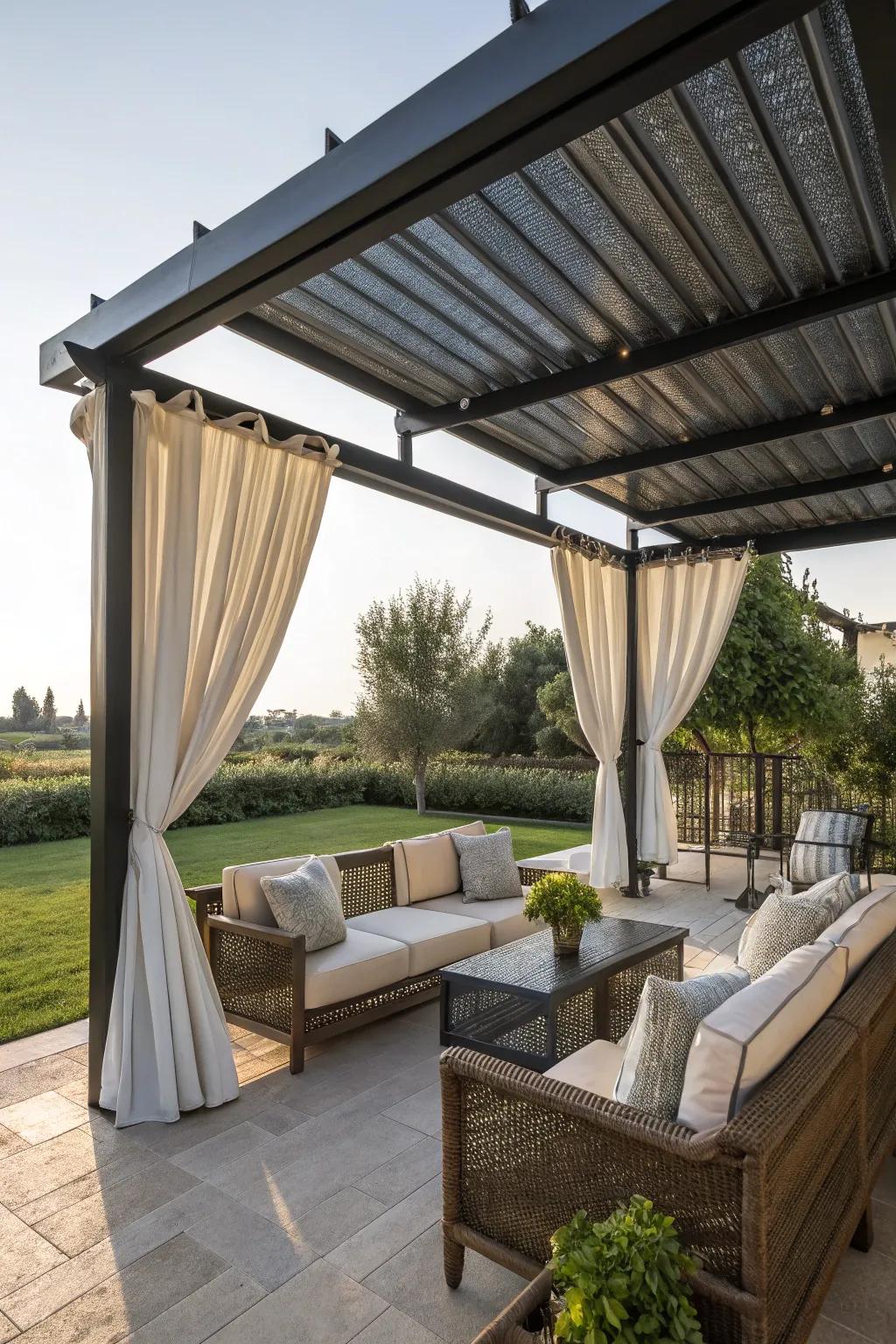 Relax in style with a luxurious aluminum patio lounge.