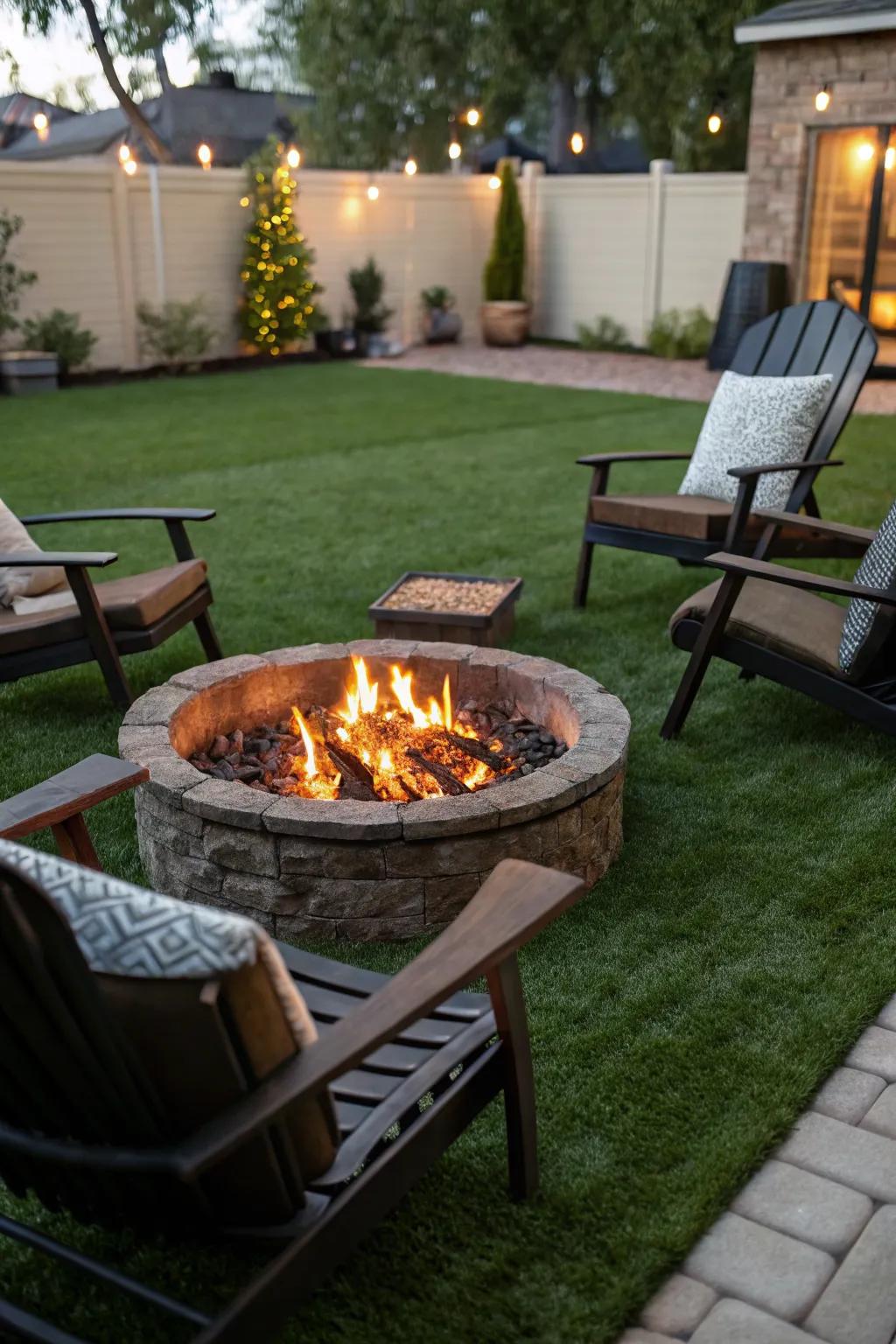 Warm up with a cozy firepit.