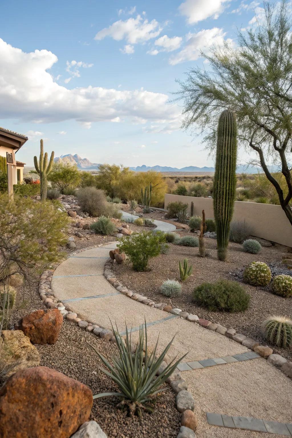 Guide your guests with charming gravel pathways.