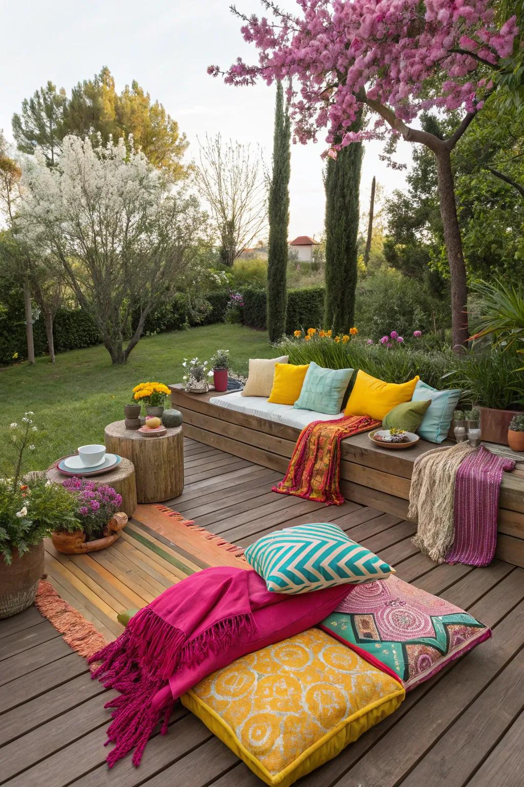 Inject life into your deck with colorful accents.