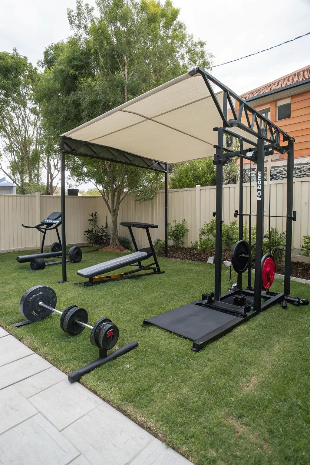 Stay fit with a convenient backyard gym.