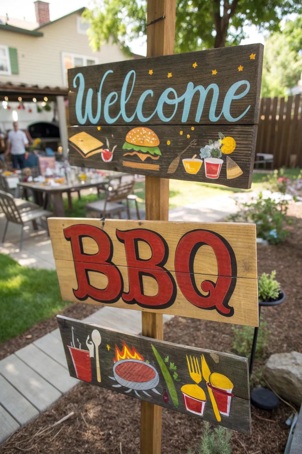Custom signs add personality and direction to your event.
