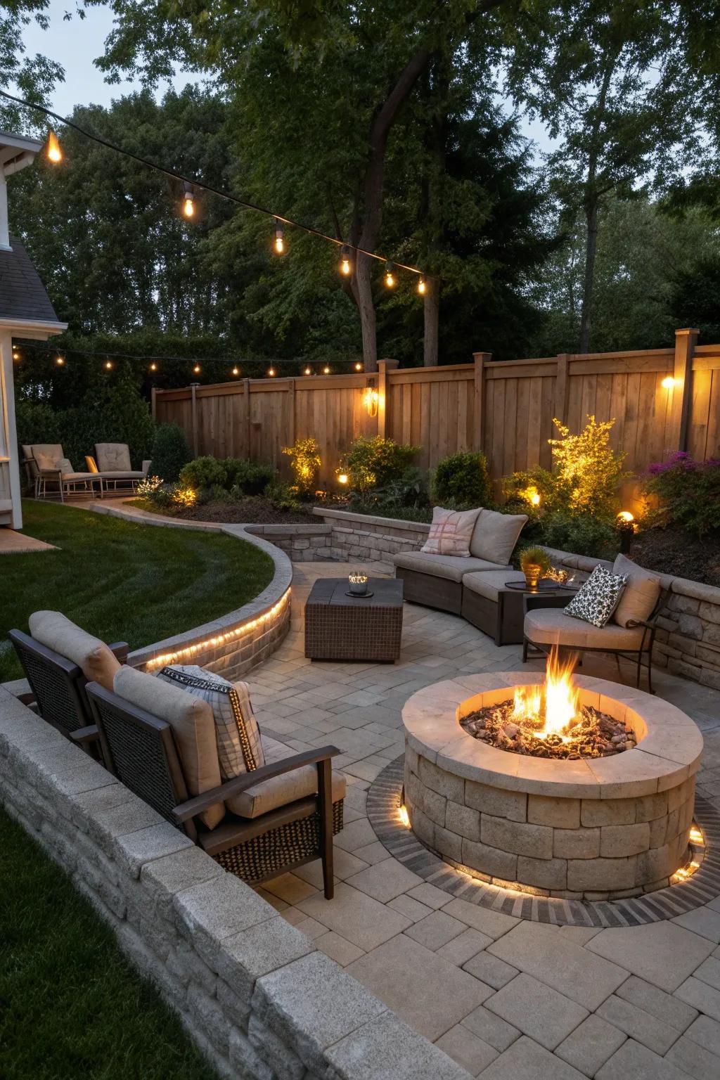 Hardscape lighting offers a seamless and polished look.