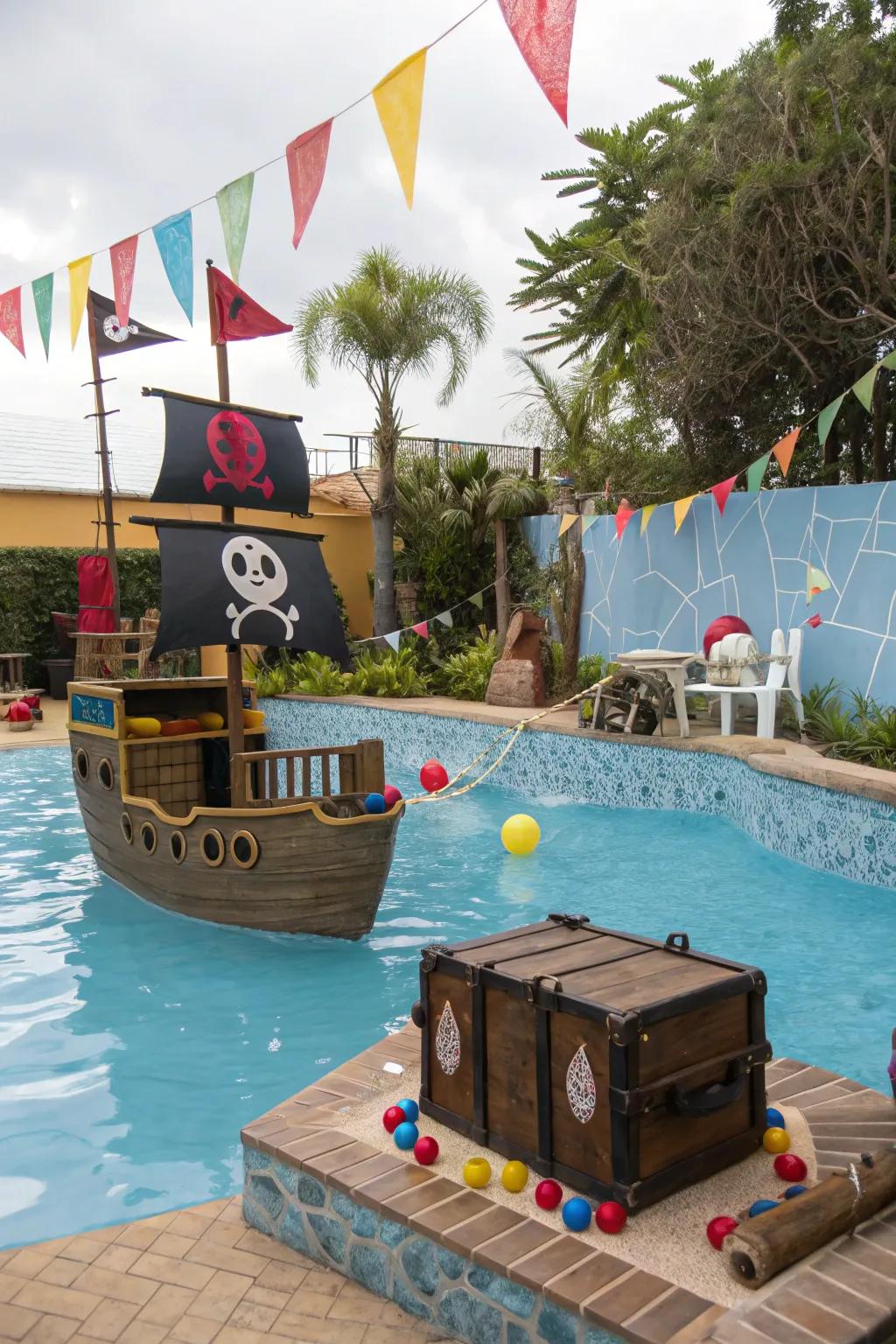 A playful themed pool area that sparks imagination and adventure.