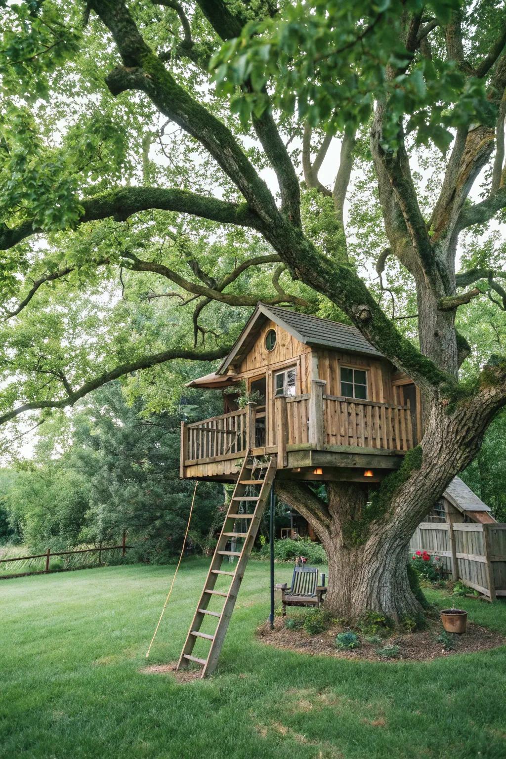 A whimsical treehouse for endless childhood adventures.