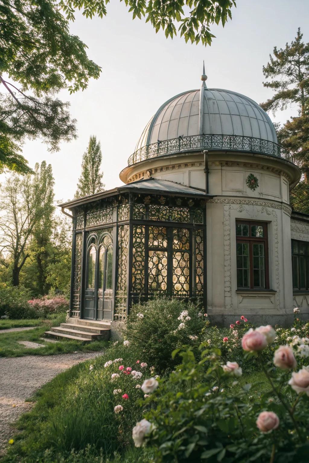 Vintage-style observatories offer a nostalgic charm for stargazers.